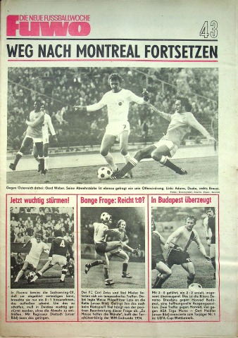 Fuwo Fussballwoche 43/1975